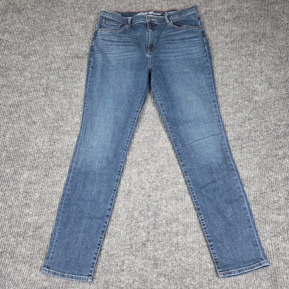 Eddie Bauer Womens Boyfriend Midrise Slim Jeans Blue Denim Size 10